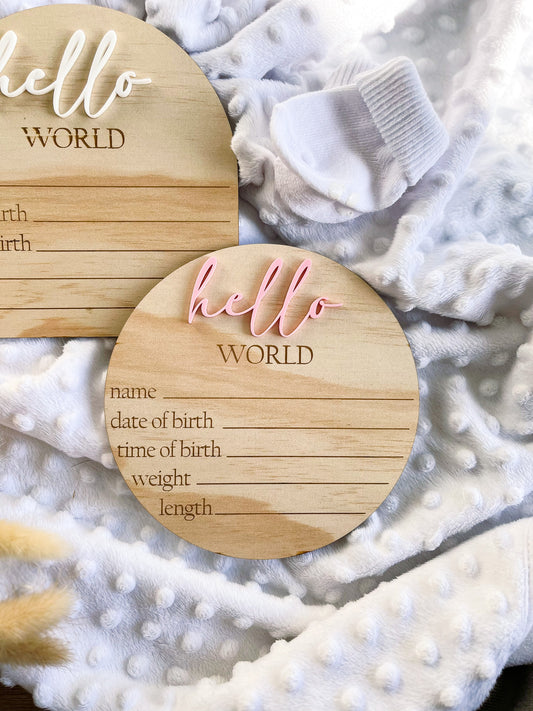 Arrival Plaque - Hello World