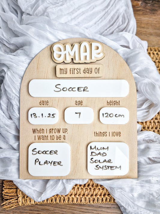 First/Last Day Board