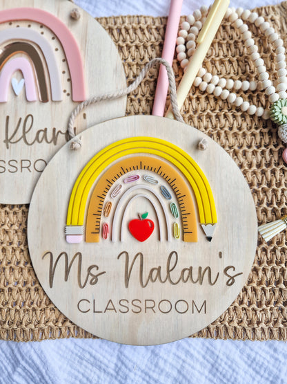 Personalised Teacher Door Sign (Small)