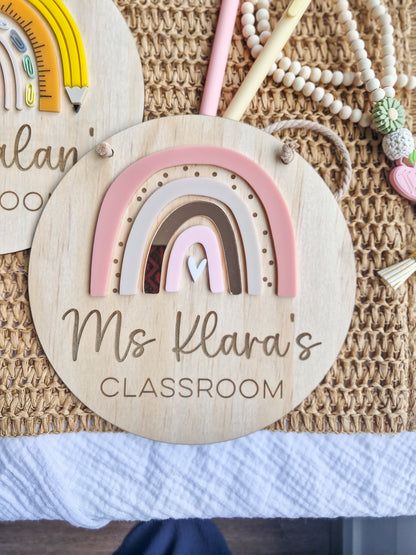 Personalised Teacher Door Sign (Small)