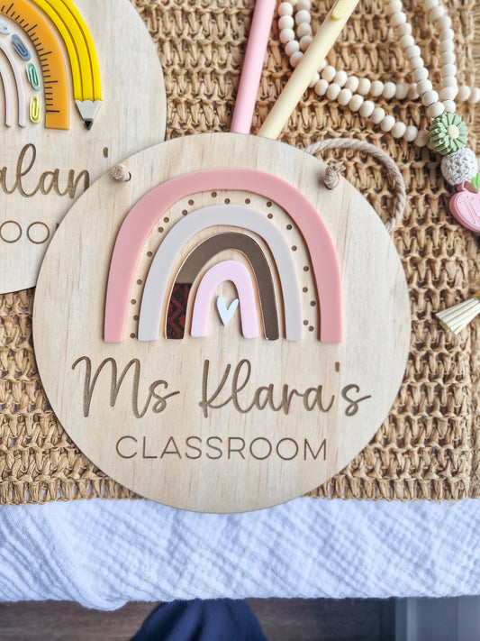 Personalised Teacher Door Sign (Small)