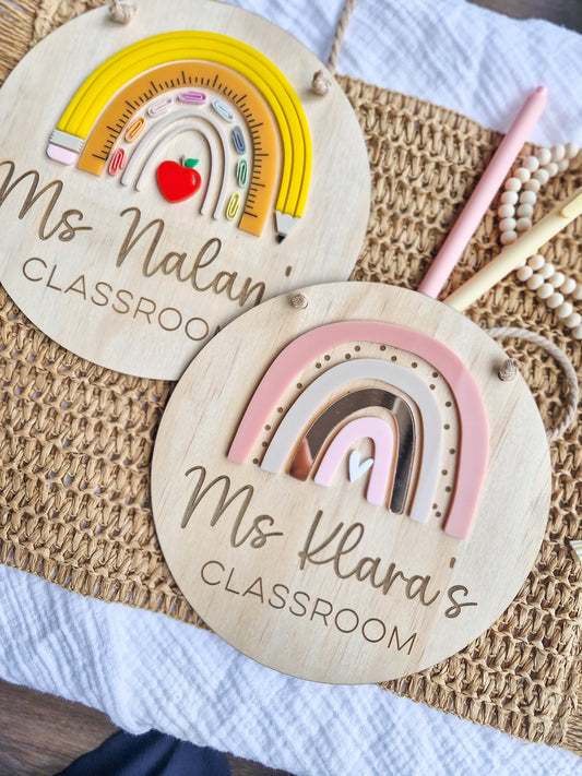 Personalised Teacher Door Sign (Small)