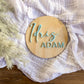 Baby Announcement Plaque - Name