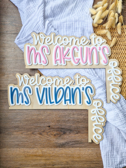 Personalised Teacher Door Edge Sign